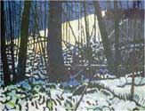 Sitting On A Camp. Alcona County, 2006. 24 x 30 in, acrylic on canvas. 